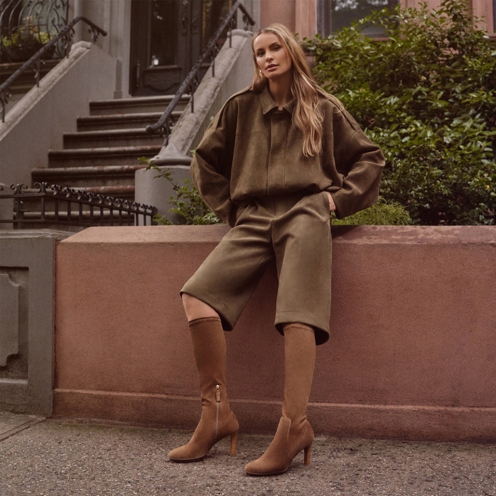 Aquatalia Rhumba Boot in Champagne Suede